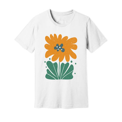 Orange Abstract Flowers T-Shirt - Rue Mentana