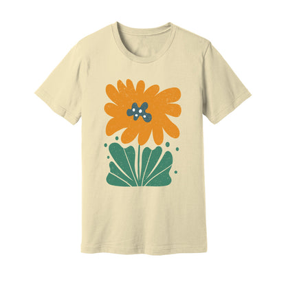 Orange Abstract Flowers T-Shirt - Rue Mentana