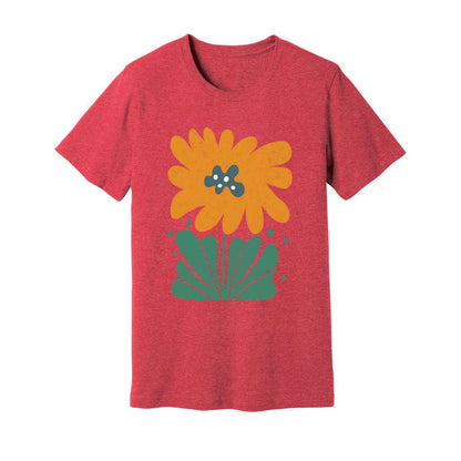 Orange Abstract Flowers T-Shirt - Rue Mentana