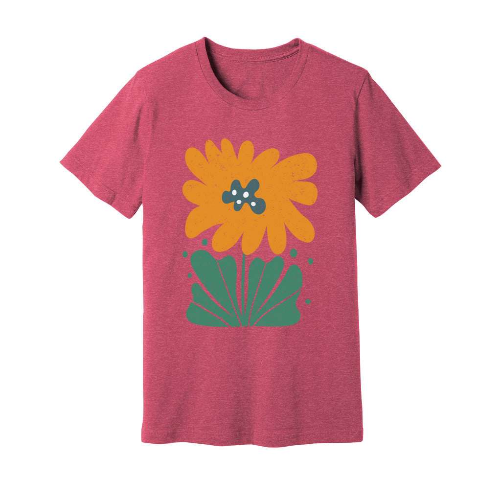 Orange Abstract Flowers T-Shirt - Rue Mentana