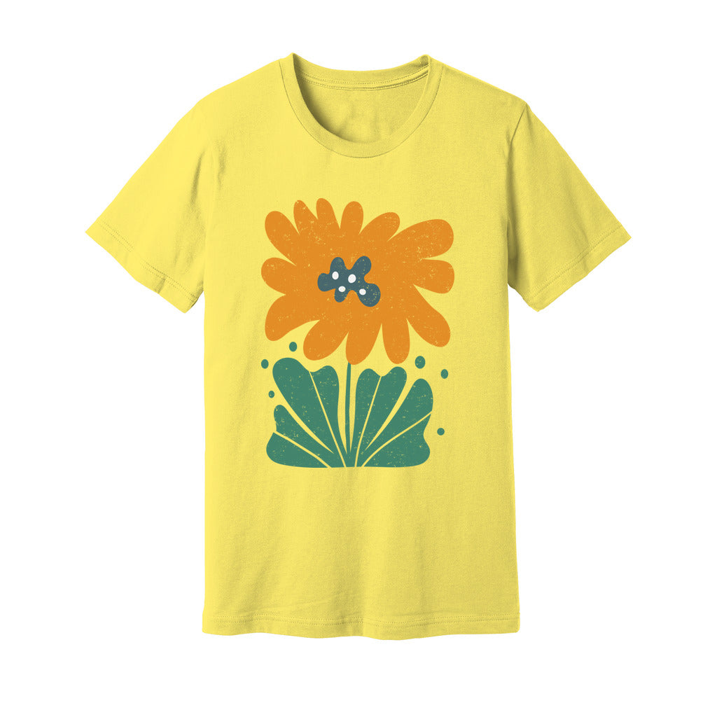 Orange Abstract Flowers T-Shirt - Rue Mentana