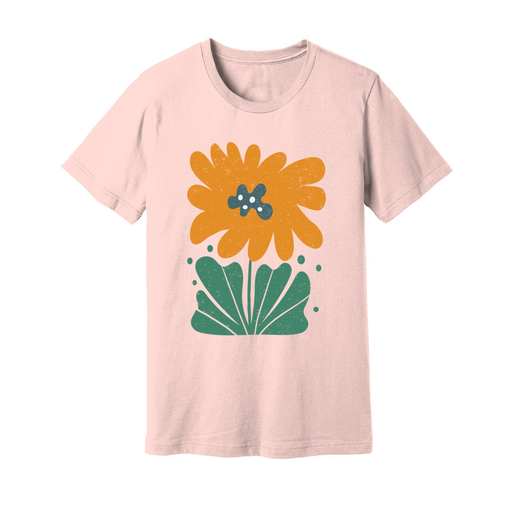Orange Abstract Flowers T-Shirt - Rue Mentana