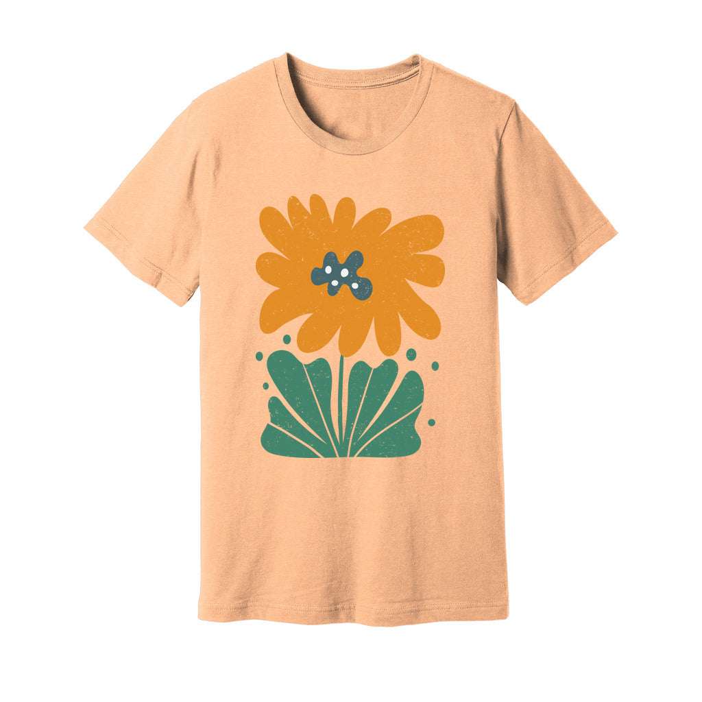 Orange Abstract Flowers T-Shirt - Rue Mentana