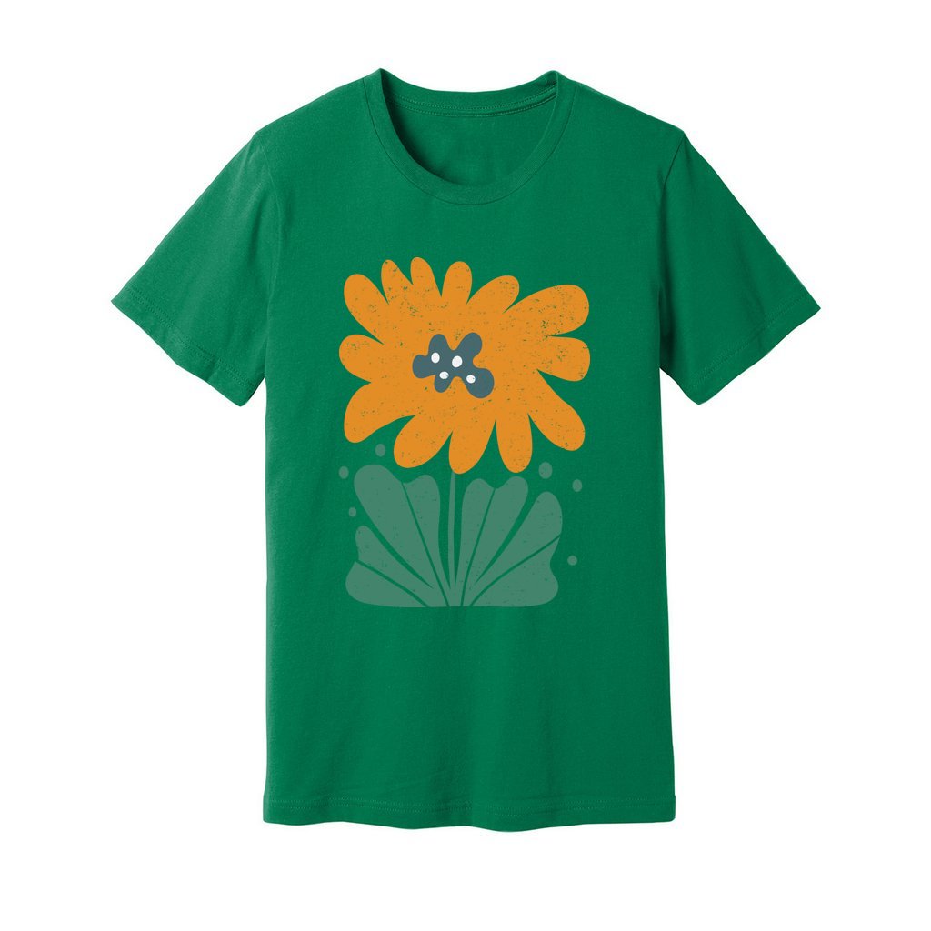 Orange Abstract Flowers T-Shirt - Rue Mentana