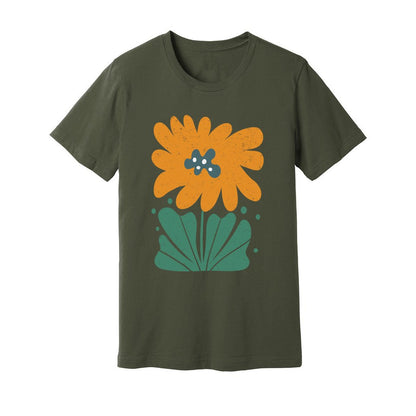 Orange Abstract Flowers T-Shirt - Rue Mentana