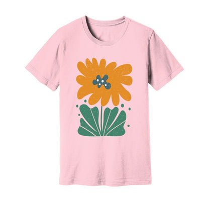 Orange Abstract Flowers T-Shirt - Rue Mentana