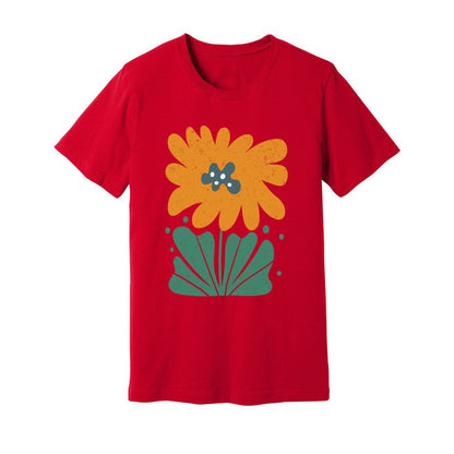 Orange Abstract Flowers T-Shirt - Rue Mentana