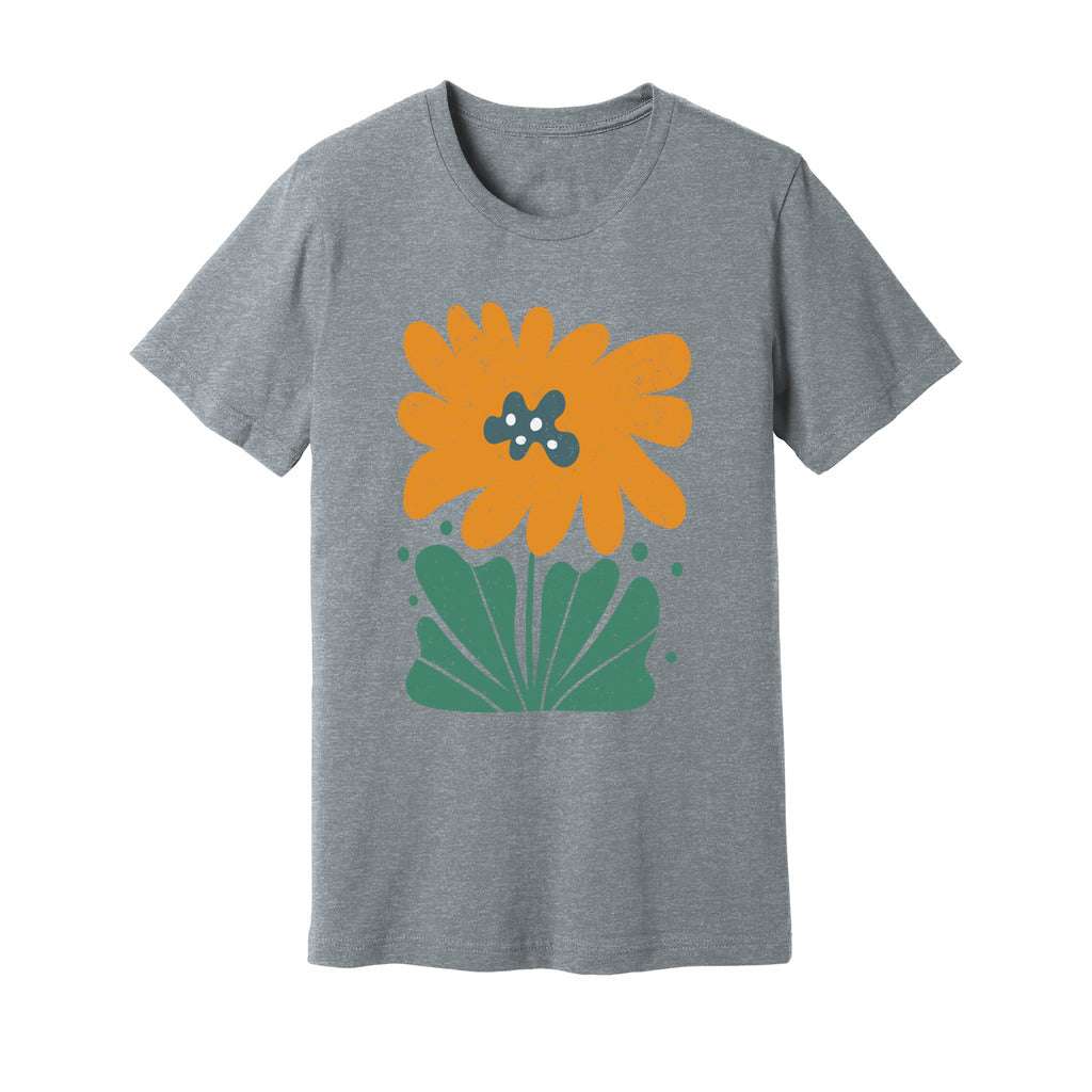 Orange Abstract Flowers T-Shirt - Rue Mentana