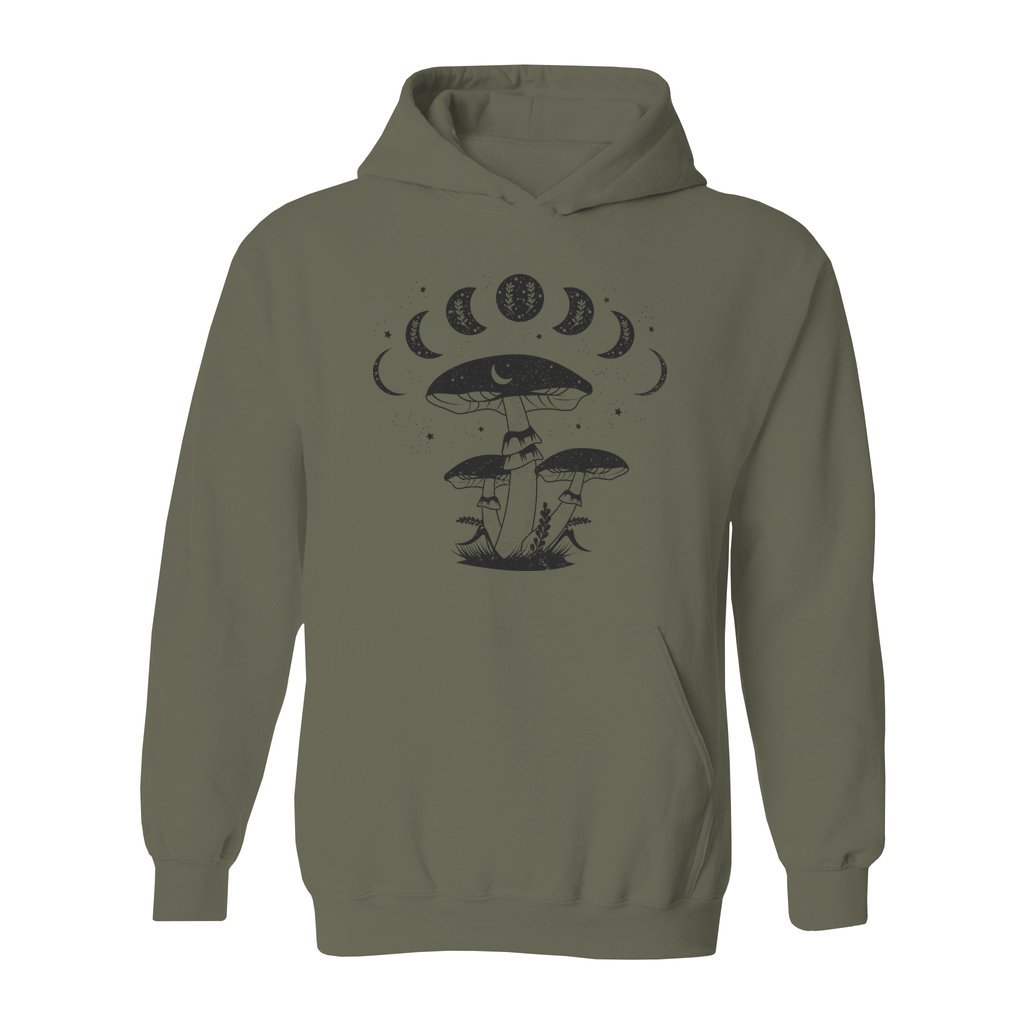 Mystical Mushrooms with Moon Phases Hoodie - Rue Mentana