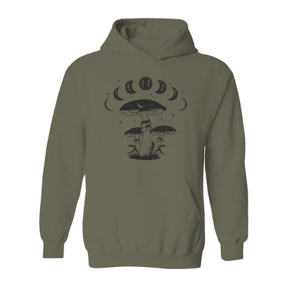 Mystical Mushrooms with Moon Phases Hoodie - Rue Mentana