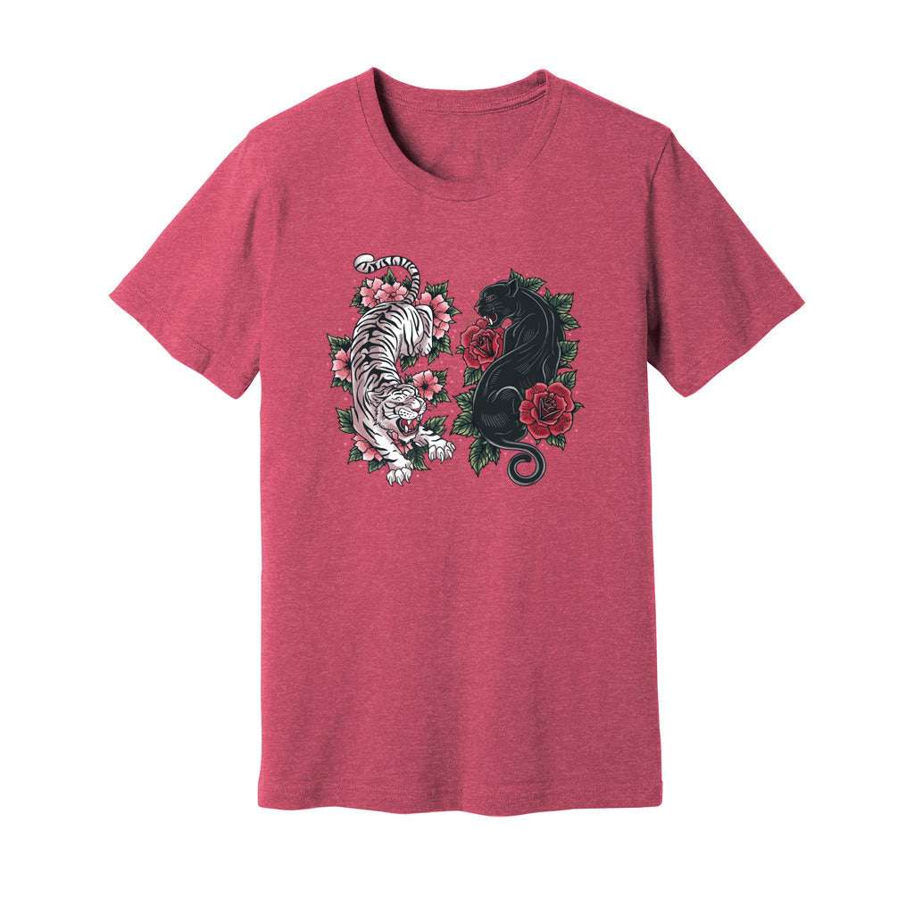 Boho Tiger Panther Floral T-Shirt - Rue Mentana