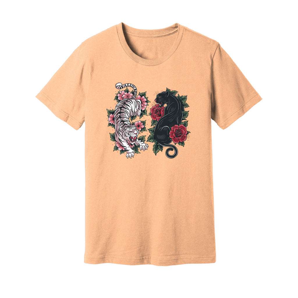 Boho Tiger Panther Floral T-Shirt - Rue Mentana