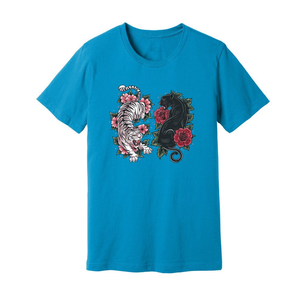 Boho Tiger Panther Floral T-Shirt - Rue Mentana