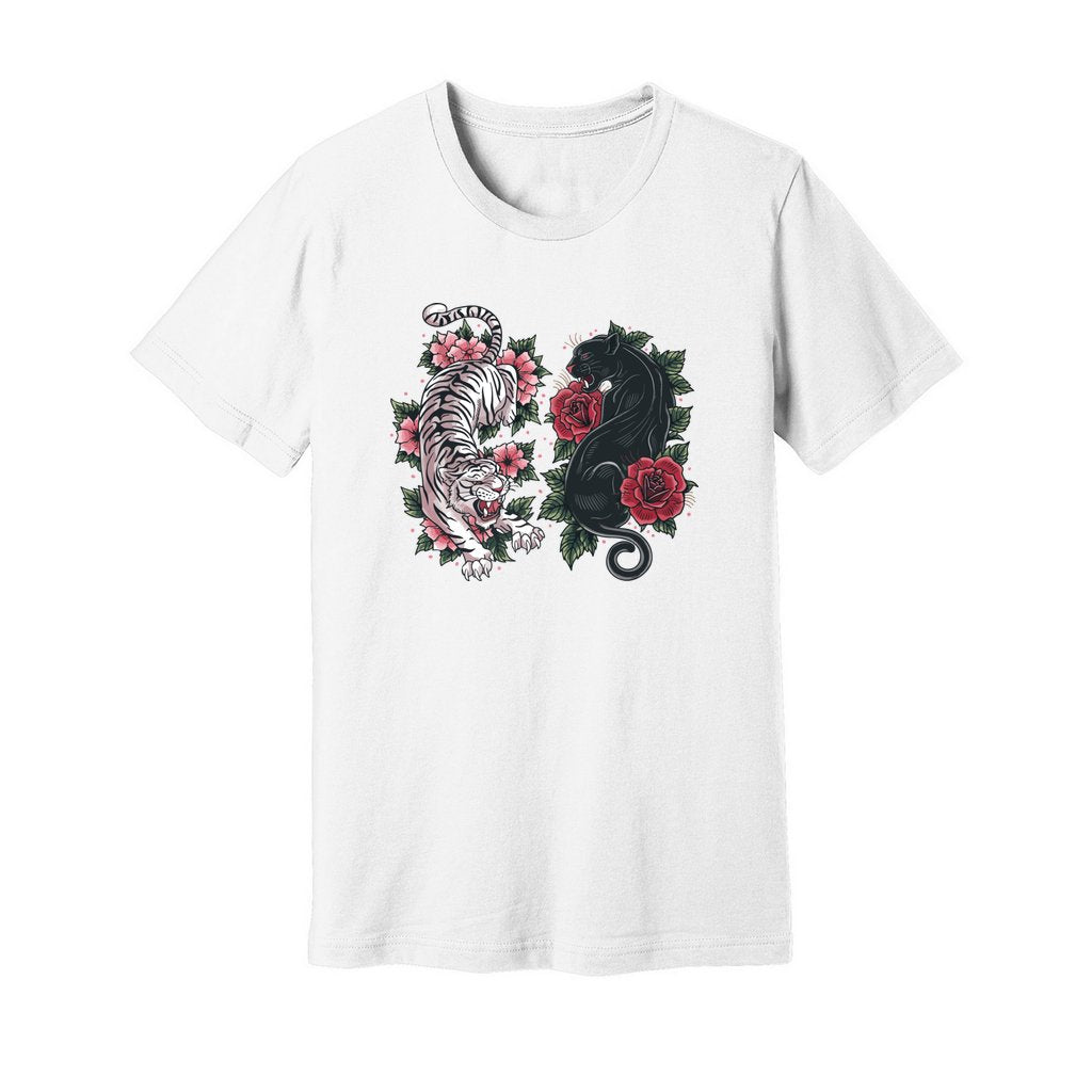 Boho Tiger Panther Floral T-Shirt - Rue Mentana