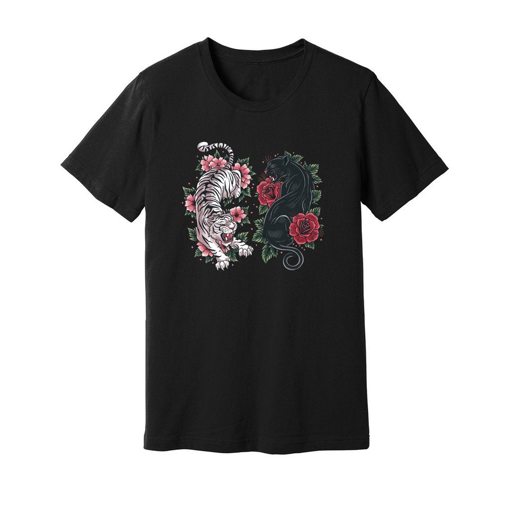 Boho Tiger Panther Floral T-Shirt - Rue Mentana