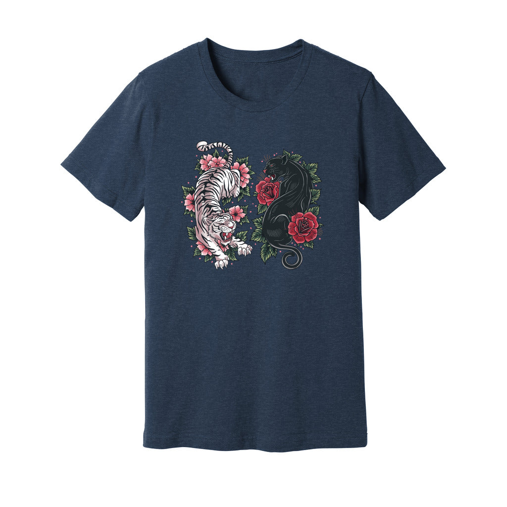 Boho Tiger Panther Floral T-Shirt - Rue Mentana