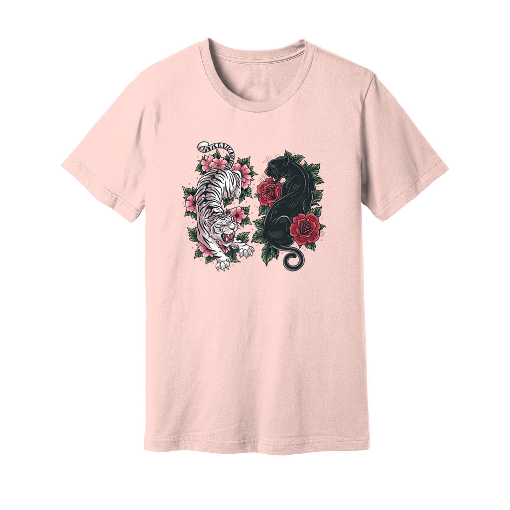 Boho Tiger Panther Floral T-Shirt - Rue Mentana