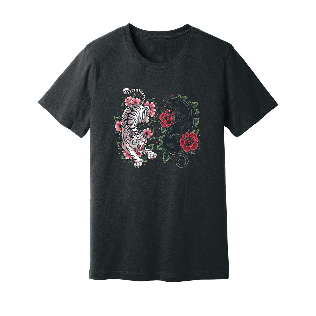 Boho Tiger Panther Floral T-Shirt - Rue Mentana