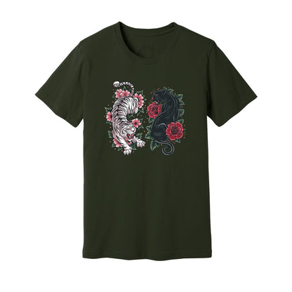Boho Tiger Panther Floral T-Shirt - Rue Mentana