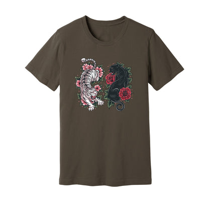 Boho Tiger Panther Floral T-Shirt - Rue Mentana