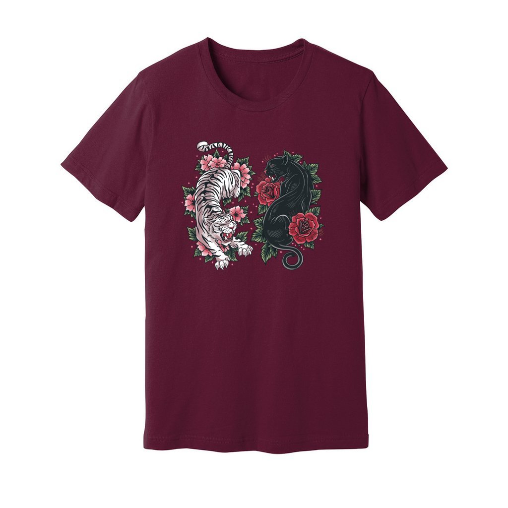 Boho Tiger Panther Floral T-Shirt - Rue Mentana