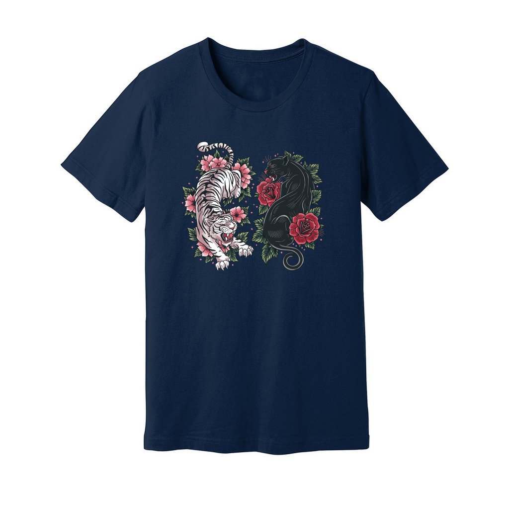 Boho Tiger Panther Floral T-Shirt - Rue Mentana