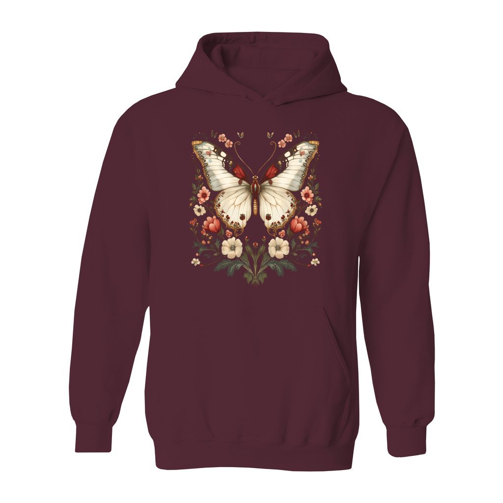 Ethereal Butterfly & Floral Hoodie - Rue Mentana