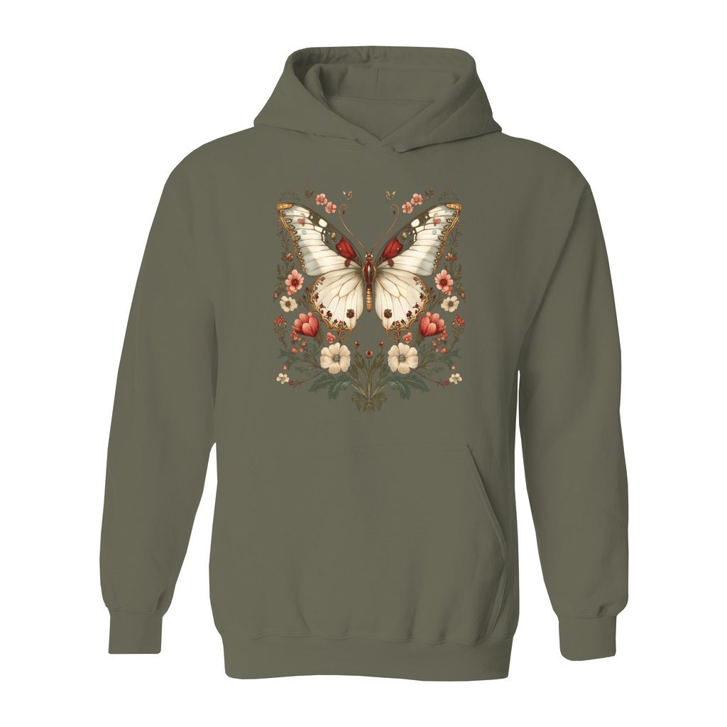 Ethereal Butterfly & Floral Hoodie - Rue Mentana