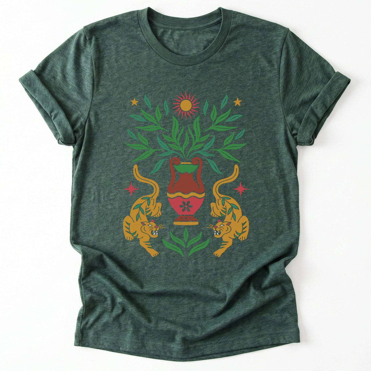 Boho Tiger Sun Classic T-Shirt