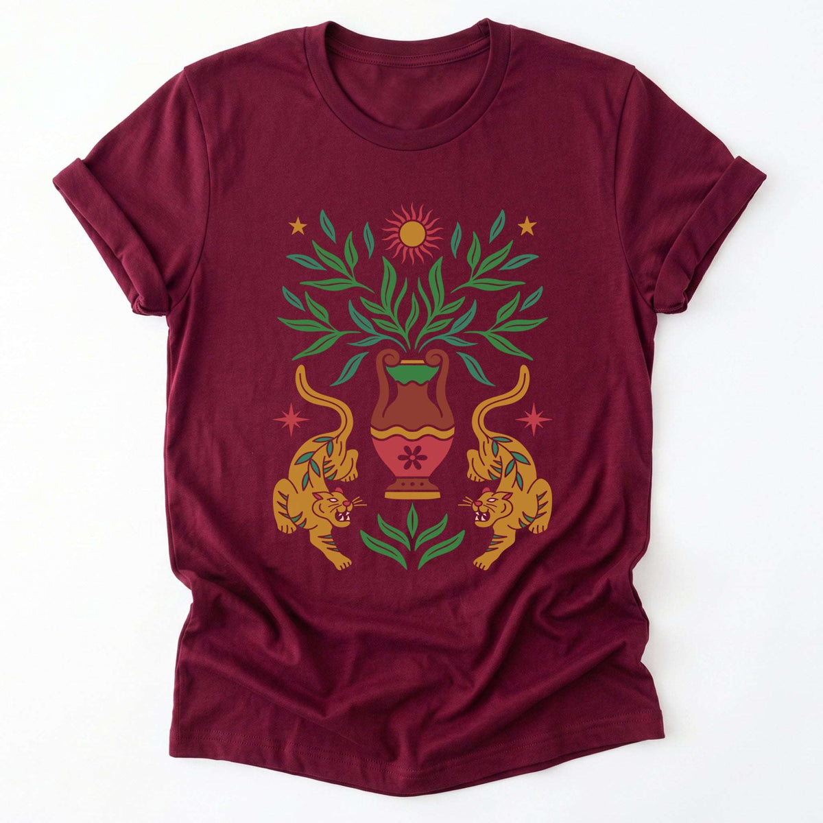 Boho Tiger Sun Classic T-Shirt