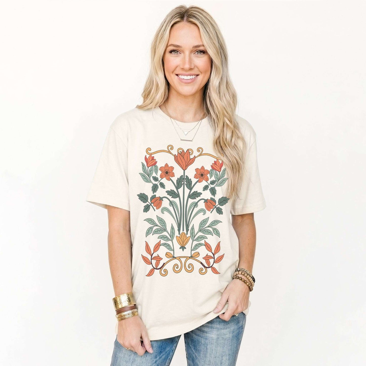 Floral Art Nouveau Classic T-Shirt