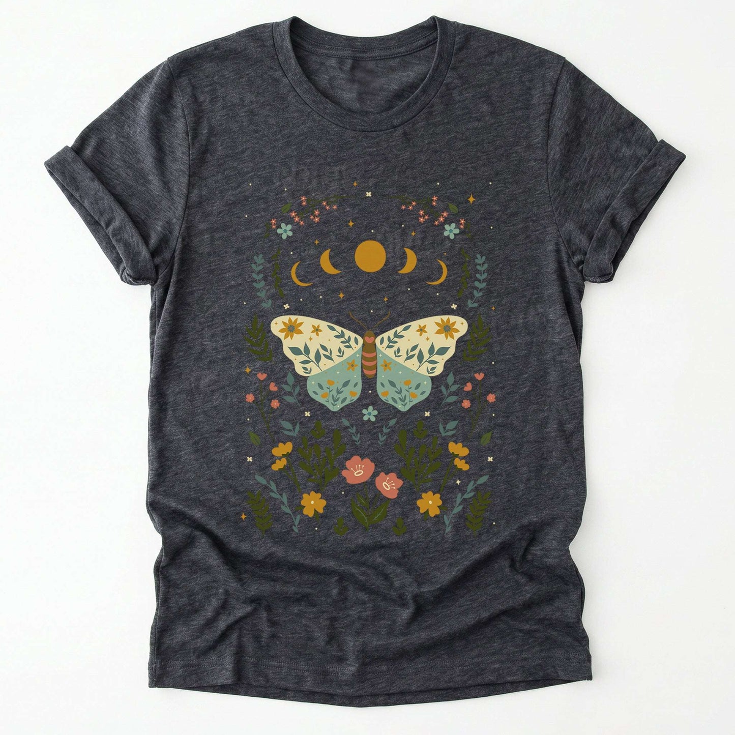Boho Floral Butterfly Classic T-Shirt