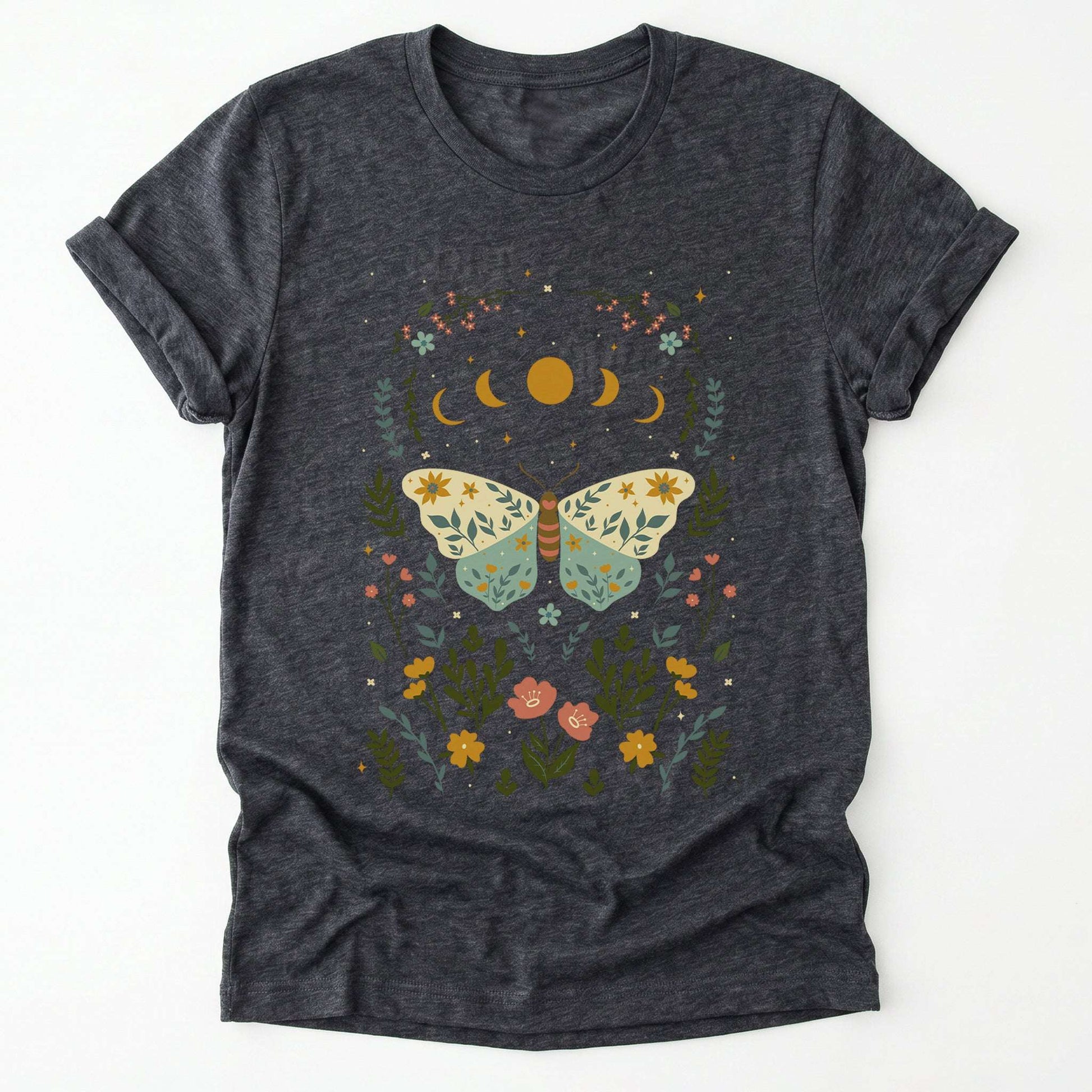 Boho Floral Butterfly Classic T-Shirt