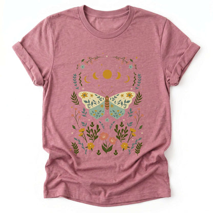 Boho Floral Butterfly Classic T-Shirt