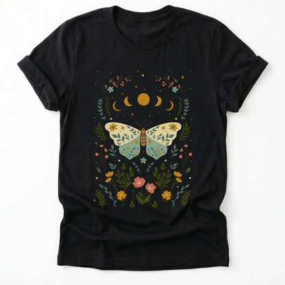 Boho Floral Butterfly Classic T-Shirt