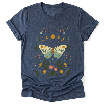 Boho Floral Butterfly Classic T-Shirt