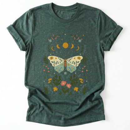 Boho Floral Butterfly Classic T-Shirt