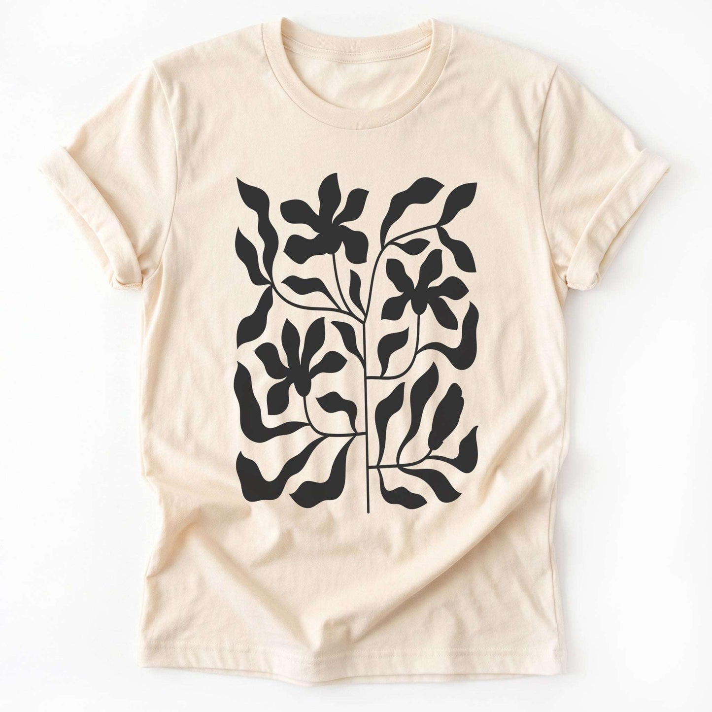 Minimalist Floral Print Classic T-Shirt