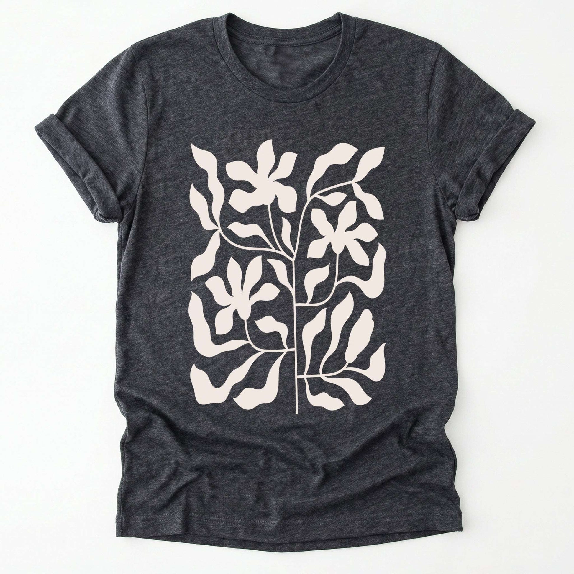 Minimalist Floral Print Classic T-Shirt