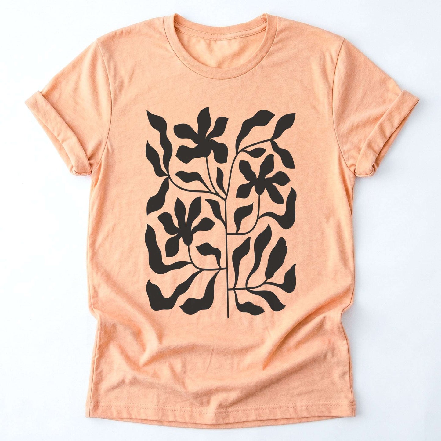 Minimalist Floral Print Classic T-Shirt