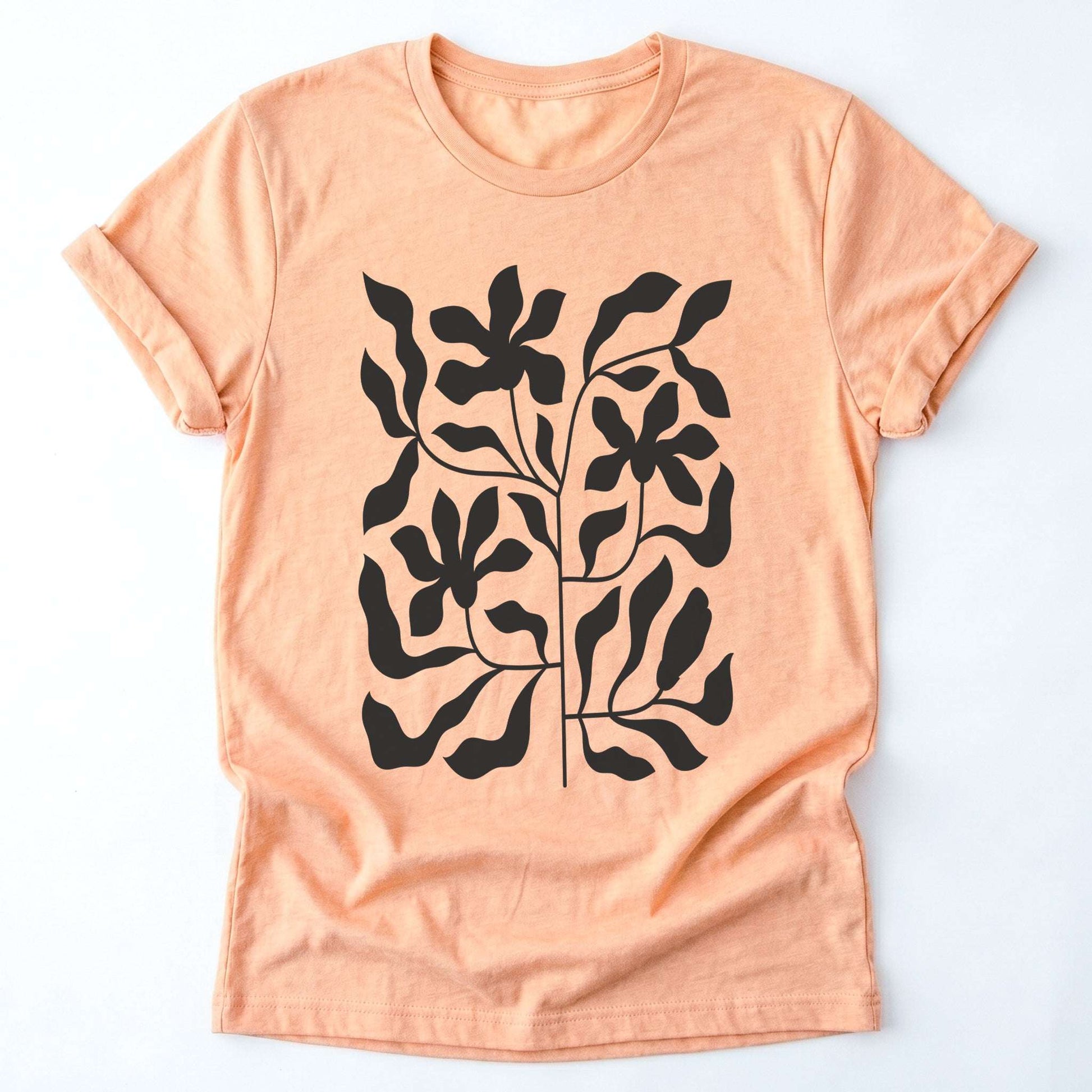 Minimalist Floral Print Classic T-Shirt