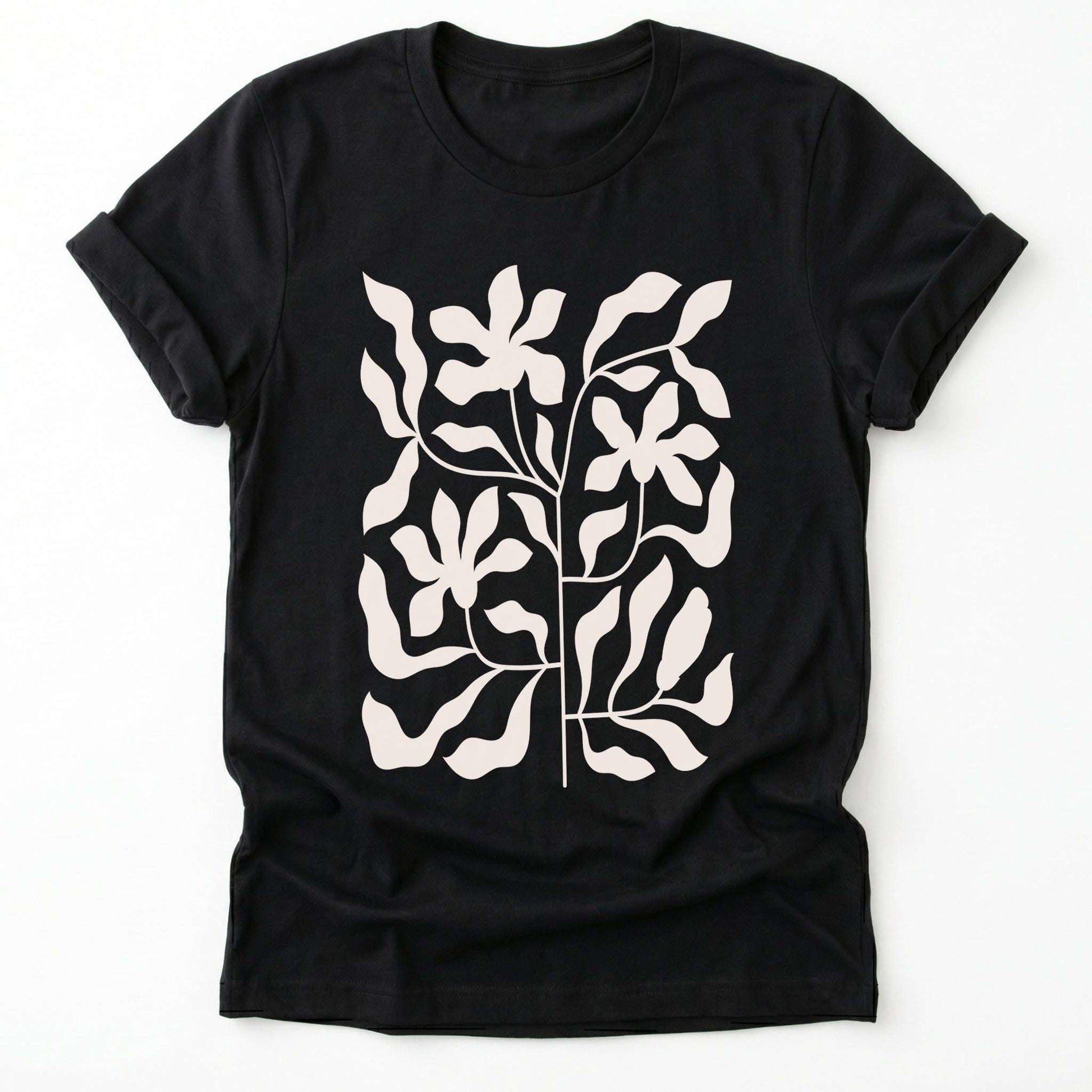 Minimalist Floral Print Classic T-Shirt