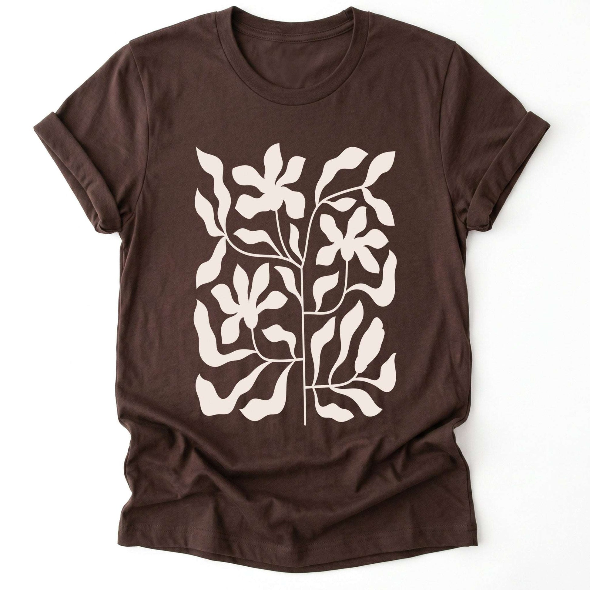 Minimalist Floral Print Classic T-Shirt