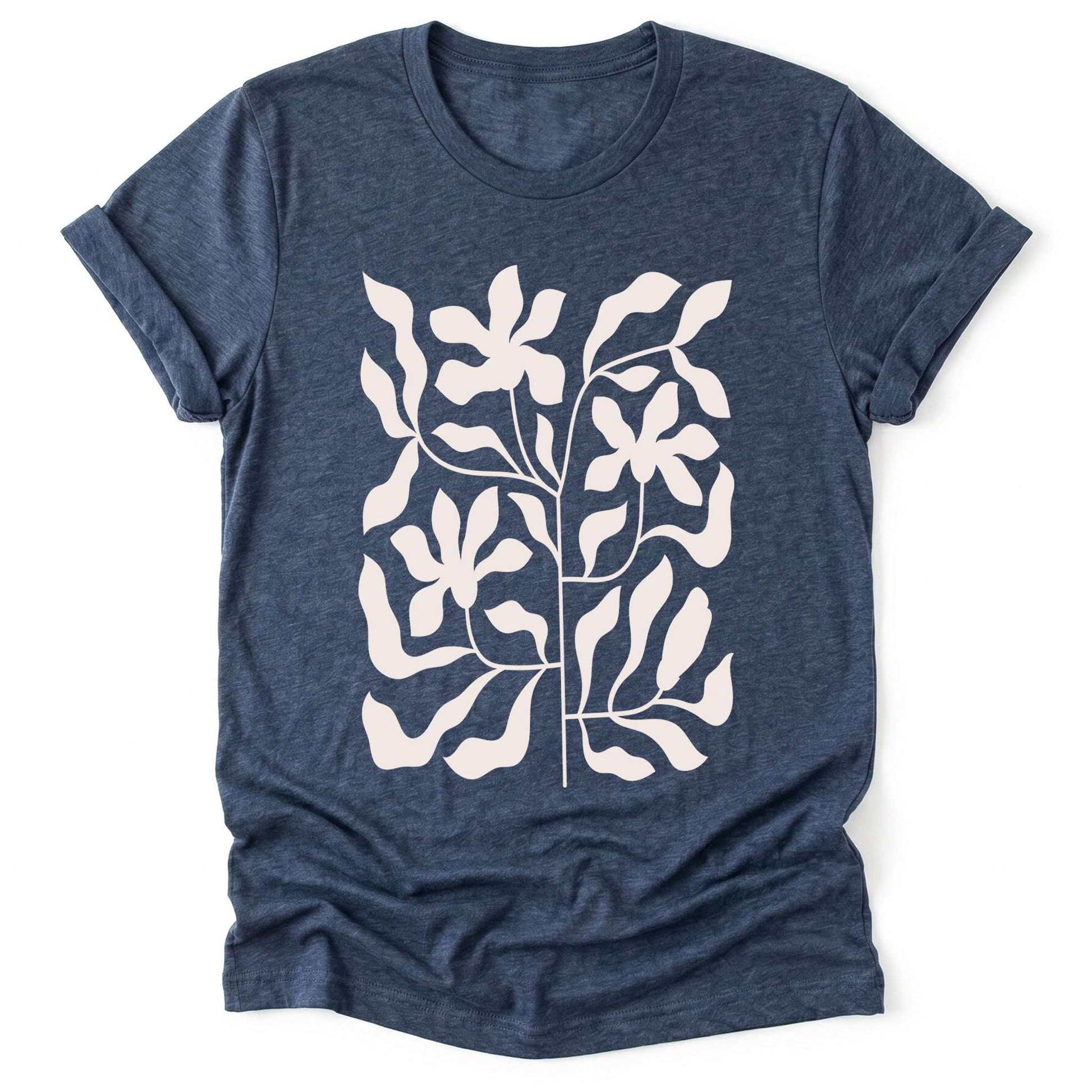 Minimalist Floral Print Classic T-Shirt