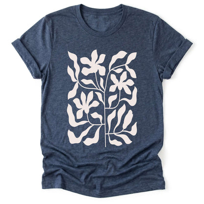 Minimalist Floral Print Classic T-Shirt