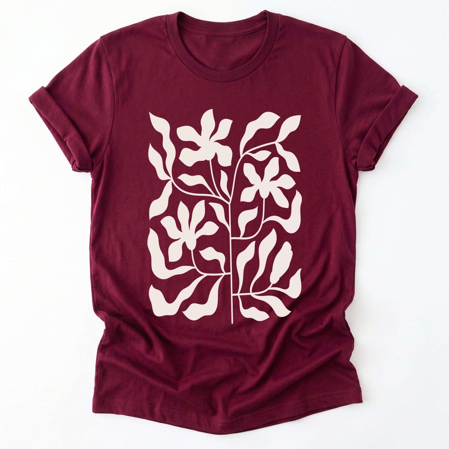 Minimalist Floral Print Classic T-Shirt