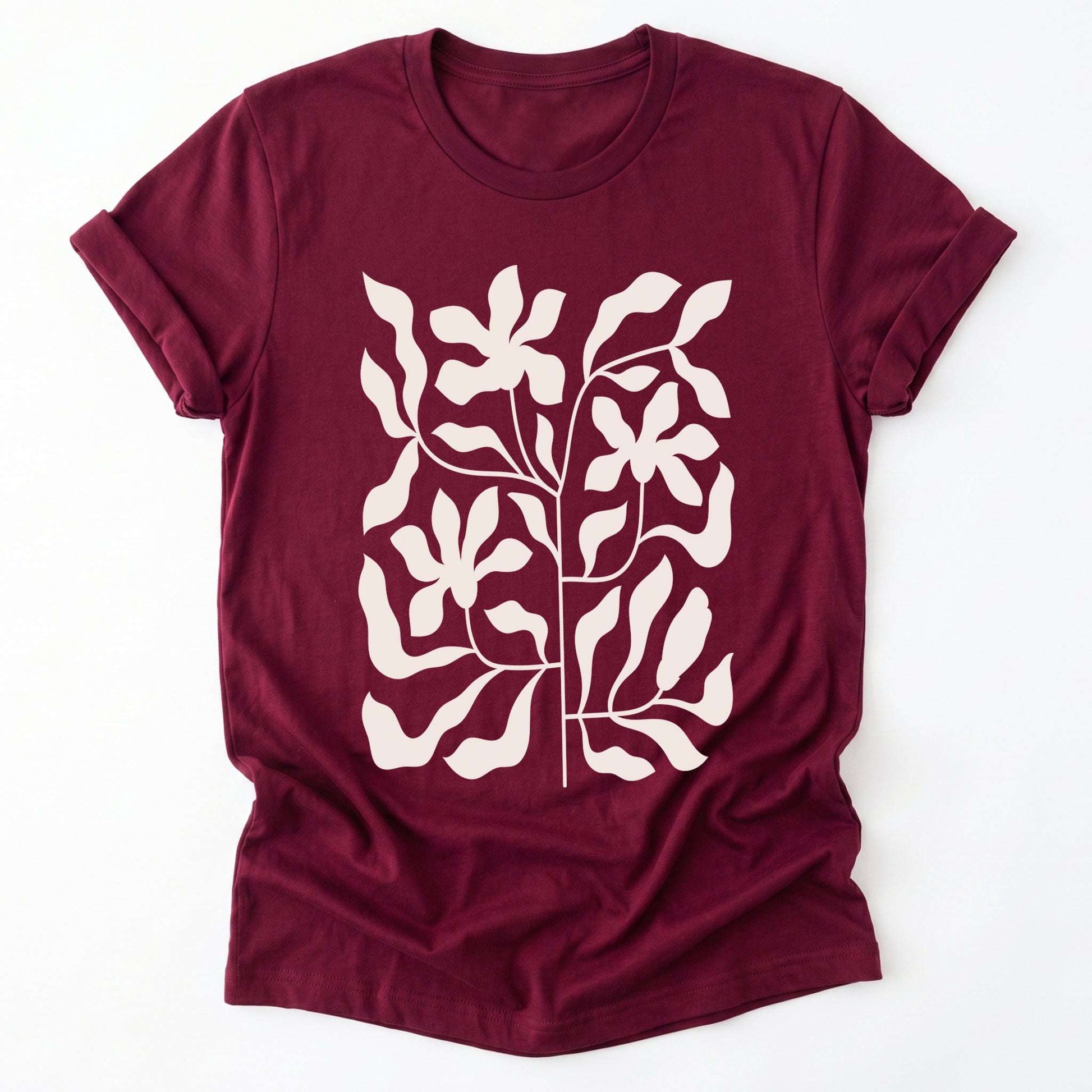 Minimalist Floral Print Classic T-Shirt