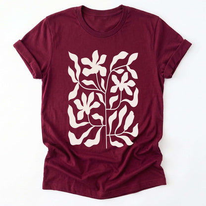 Minimalist Floral Print Classic T-Shirt