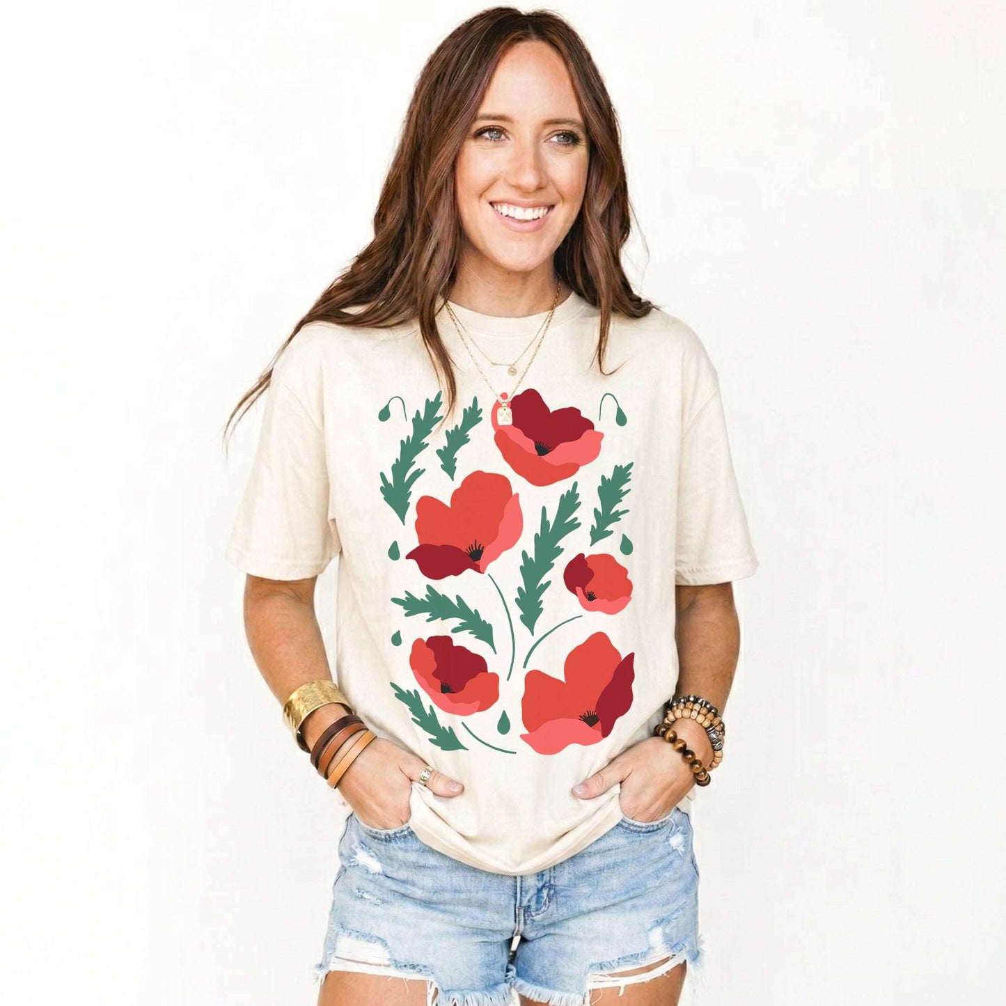 Poppies Flowers Classic T-Shirt