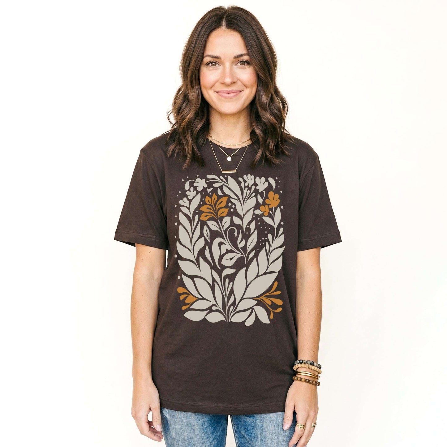 Boho Folk Floral Classic T-Shirt